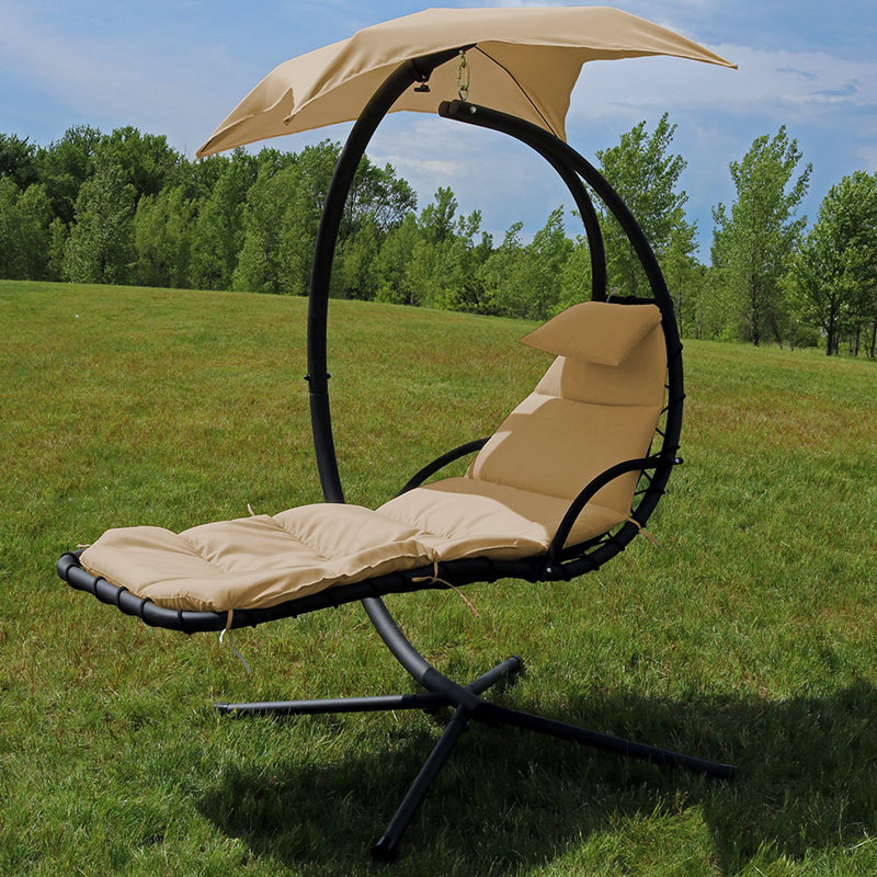 Freeport Park® Macie Hanging Chaise Lounger with Stand & Reviews Wayfair